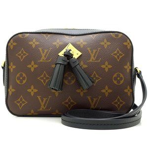 Saintonge Monogram Canvas Black Shoulder Bag